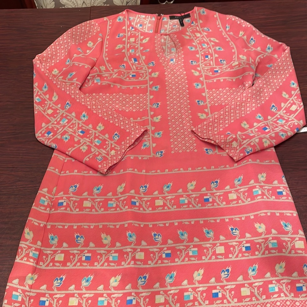 NWOT BCBGMaxAzria Peach Floral Dress - Picture 6 of 11